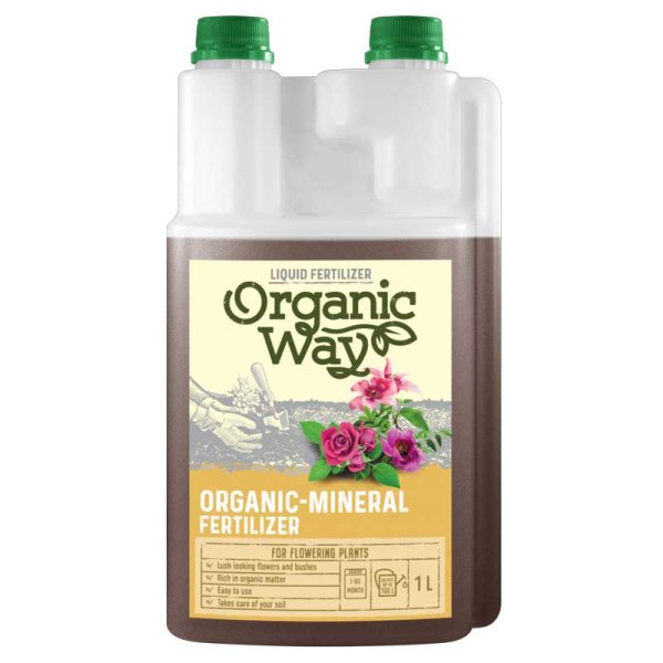 Nestemäinen orgaanis-mineraalilannoite kukkiville kasveille