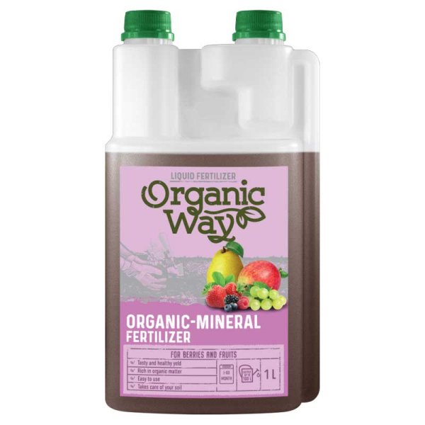 Nestemäinen orgaanis-mineraalilannoite marjoille ja hedelmille