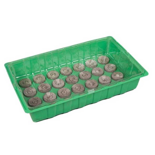 Minikasvihuone 28 kookosbriketillä