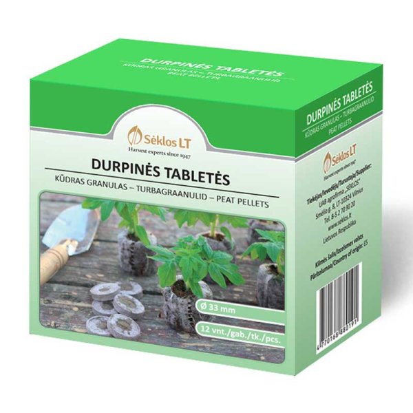 Turvebriketit 33mm 12 kpl