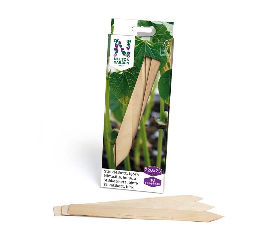 Puiset merkintätikut 22 cm, 10 kpl