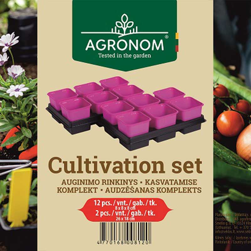 Muoviruukut 8cm, 12-pakkaus, pinkki