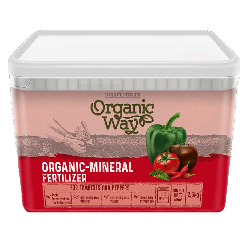 Orgaanis-mineraalilannoite tomaateille ja paprikoille 2,5kg